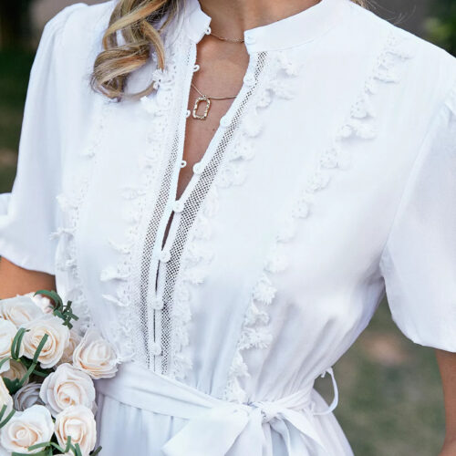 vestido ibicenco Hippie chic con bordados imagen 2